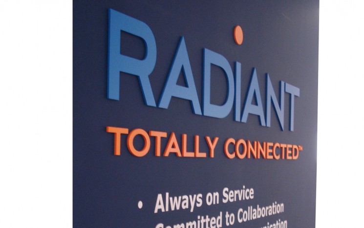 Acrylic 3D lettering and vinyl graphics business sign