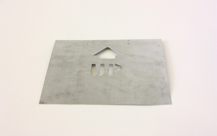 Twenty gauge aluminum stencil