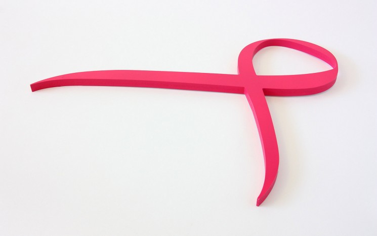 Routered acrylic cancer icon business sign