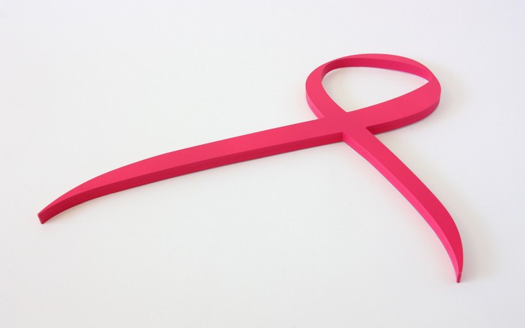 Routered acrylic cancer icon business sign