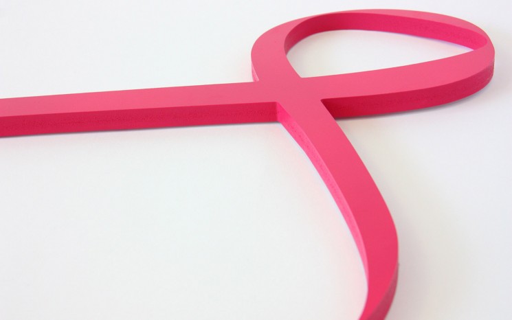 Routered acrylic cancer icon business sign