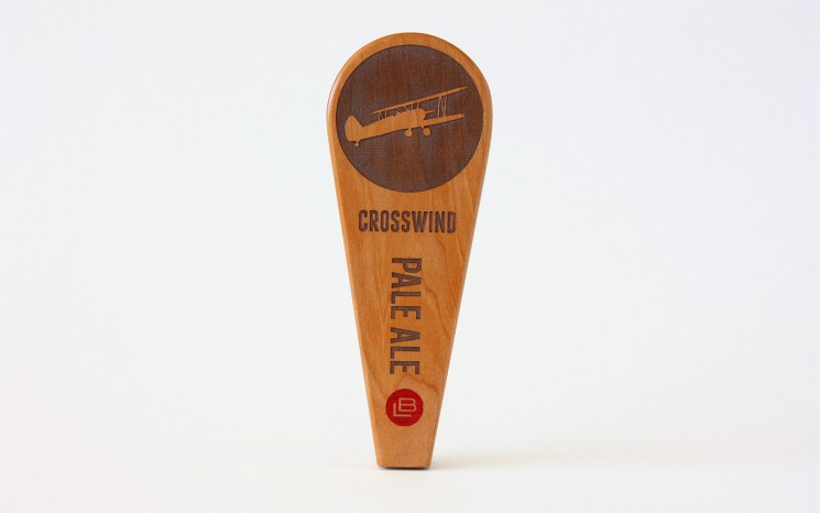 Laser engraved graphics maple wood business sign