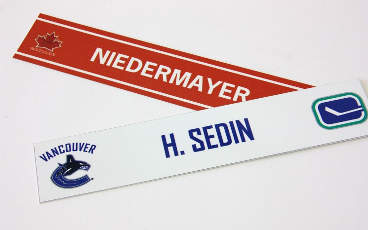 Colour printed sports nameplates