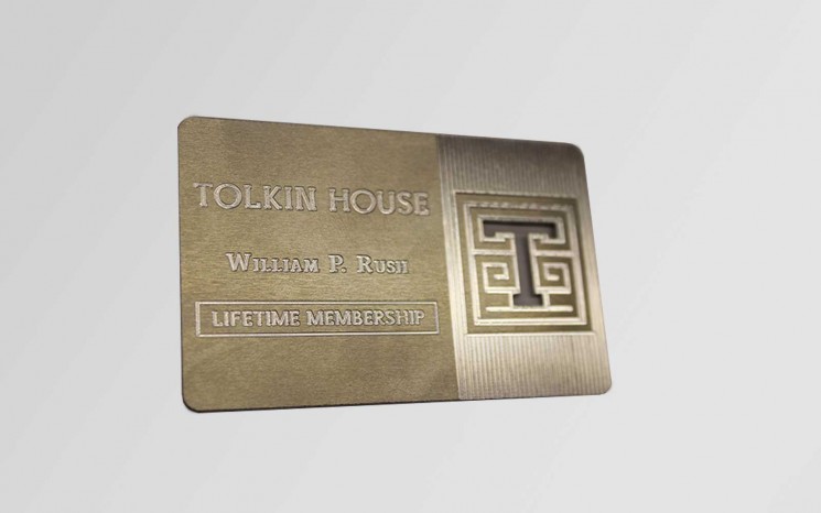 Engraved aluminum business plaque